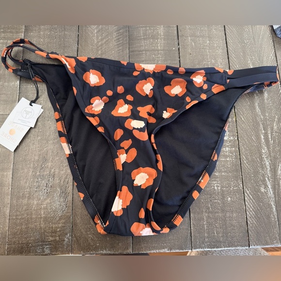 SHADE & SHORE Leopard Print Low Cheeky Coverage Bikini Bottom XL (16-18) NEW - Picture 3 of 8